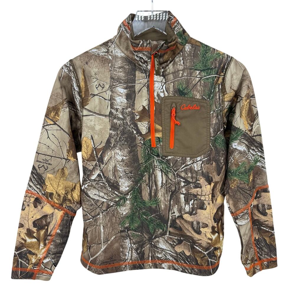 Cabela's Realtree Camo Full Zip Jacket Youth Size Medium Softshell Outdoor